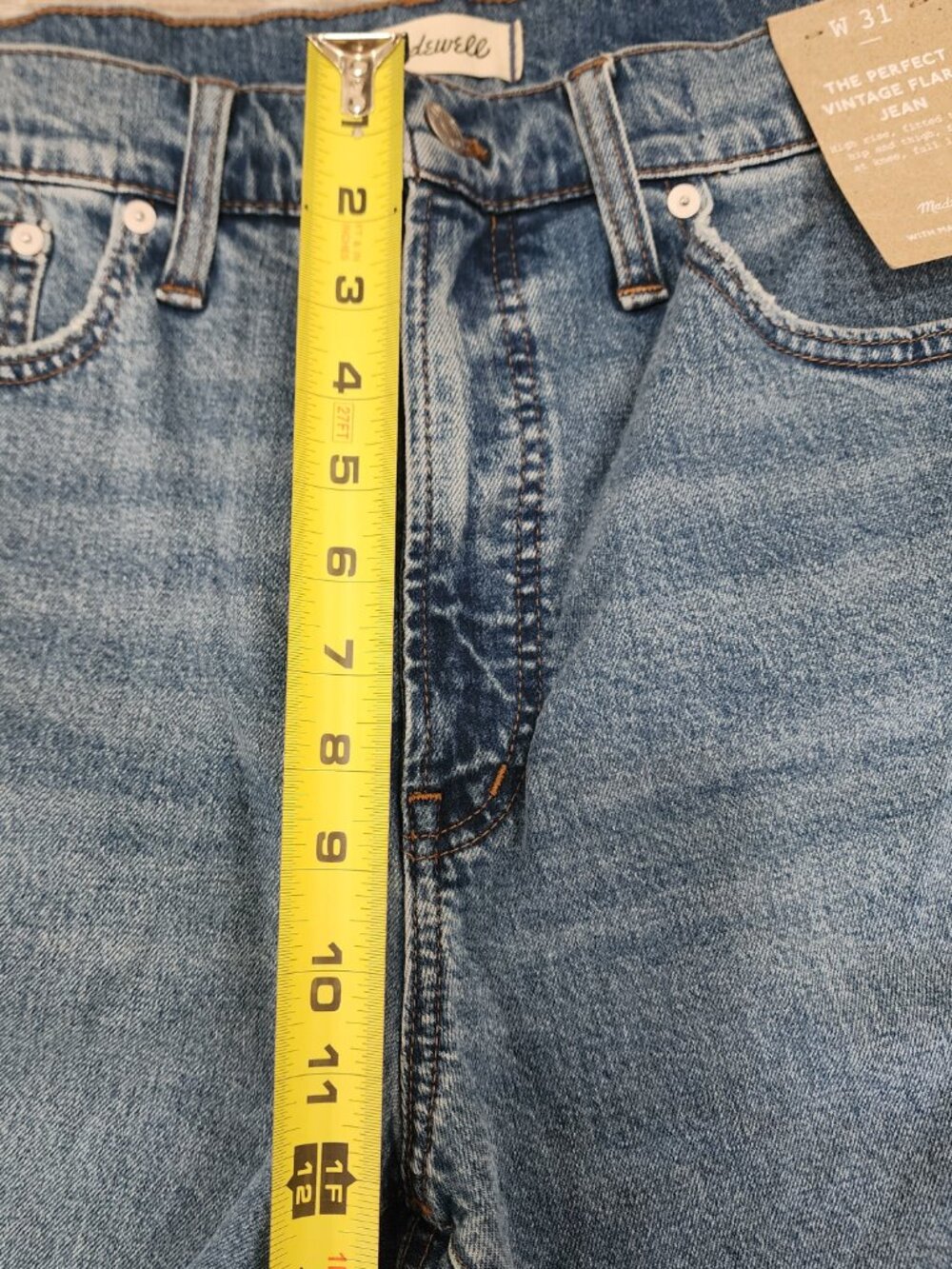 Madewell The Perfect Vintage Flare Denim Jean Women's W31 High Rise NWT - Picture 6 of 9